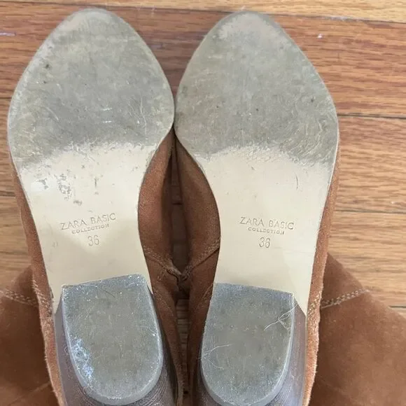 Zara Brown Ankle Boots - Picture 7 of 8